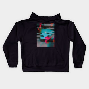 PINK HEEL - Glitch Art Abstract Kids Hoodie